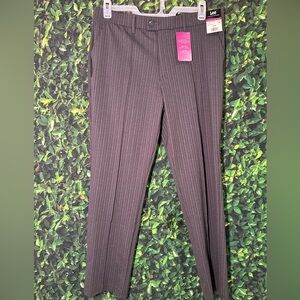 Lee Mid-Rise Gray Stripe Slacks